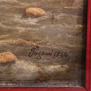 Italian painting, landscape signed and dated 1846