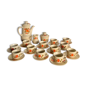 Vintage coffee service, Bergen model of the Faïences de Saint Amand