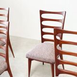 Set of six dining chairs Gaston Poisson style