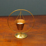 Scandinavian copper and brass candle holder