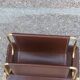 Letter holder in Havana leather and gold metal Longchamp from the 70s