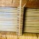 Vintage rattan and wicker shelf
