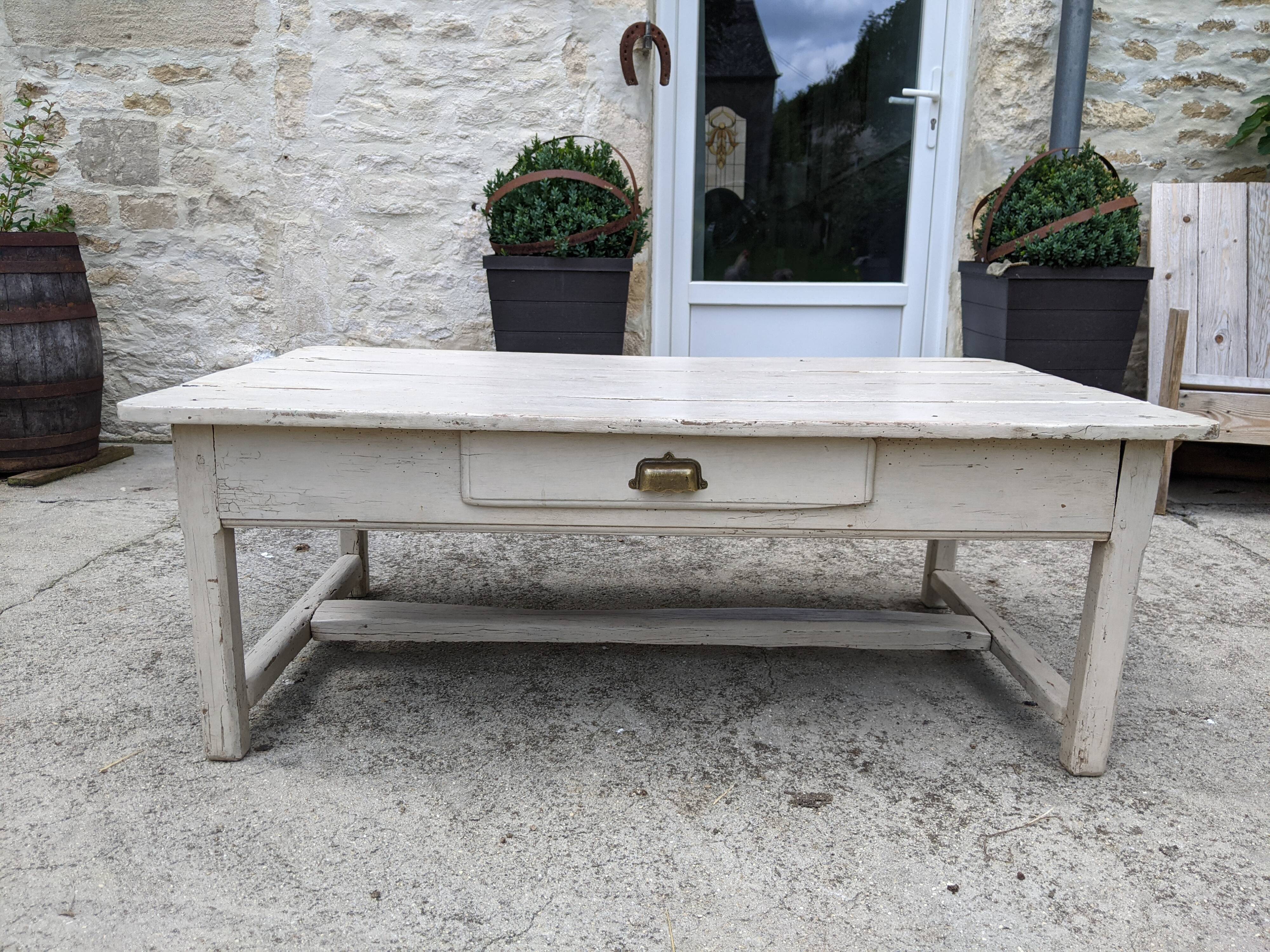 Old wooden coffee table
