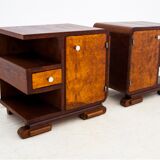 Art Deco bedside tables, Poland, 1940