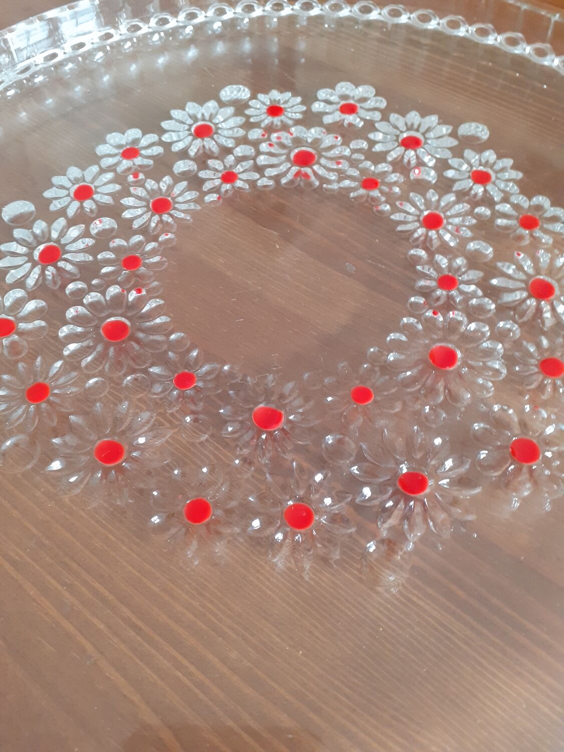 Plat à gâteau en verre