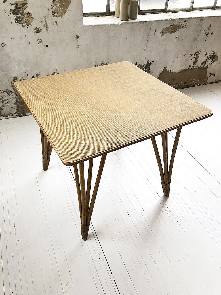 Vintage rattan meal table