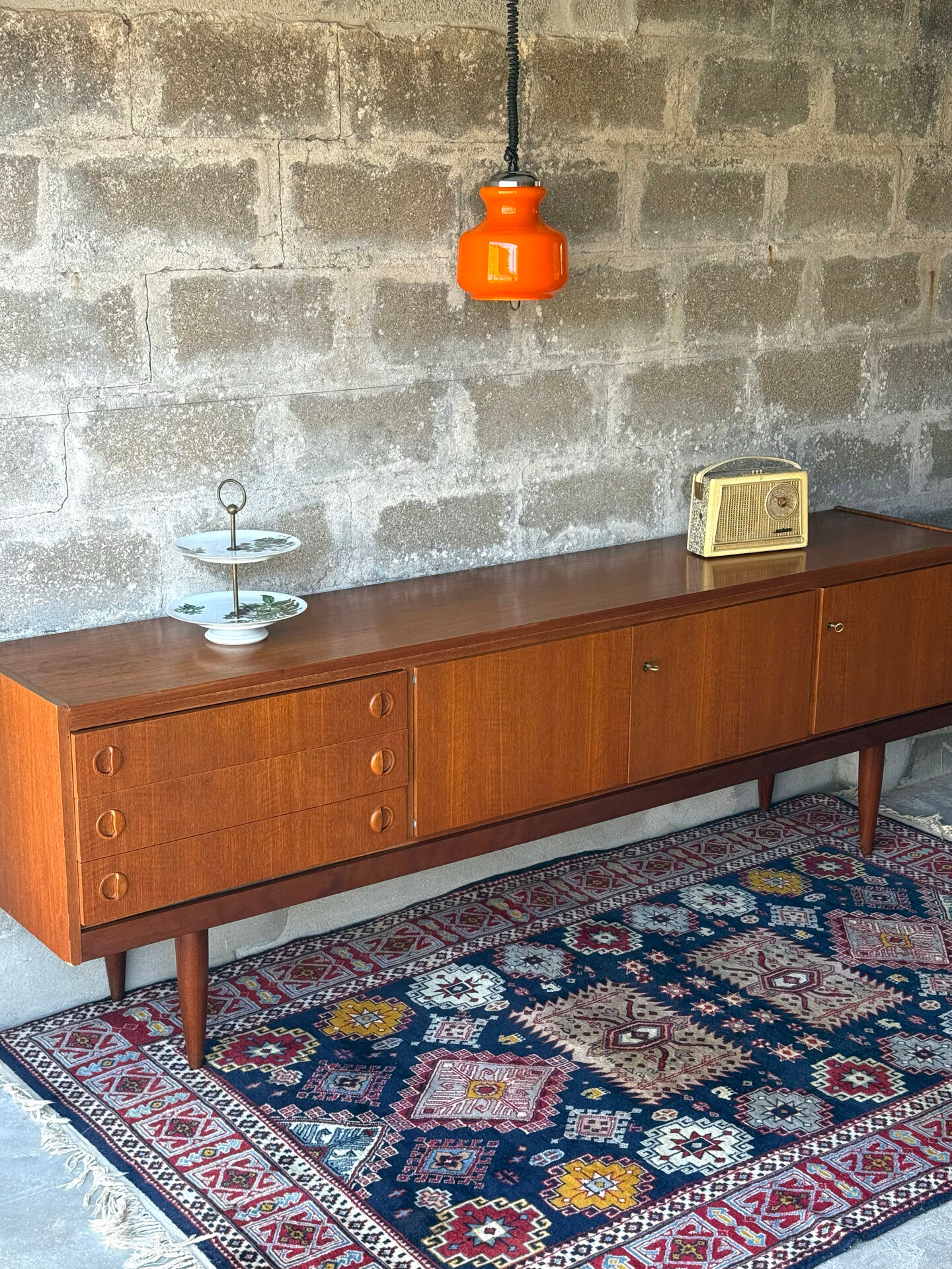 Vintage Scandinavian teak sideboard, 1960.