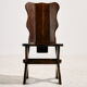 Brutalist oak dining set, set of 7.