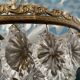 Brass chandelier and glass tassels, 3 floors, 6 burners
