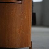 Modern Scandinavian style, Stump chair / "Kubstol" in pine, mid-20th century, 1950s.