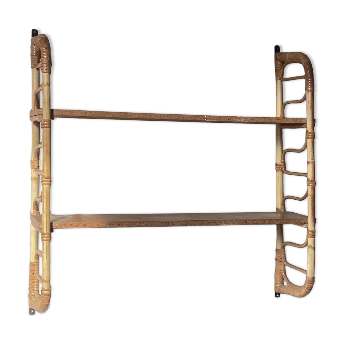 Rattan wall shelf, 1960s