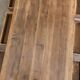 Exceptional oak coffee table, antique draper's table from the 19th century.