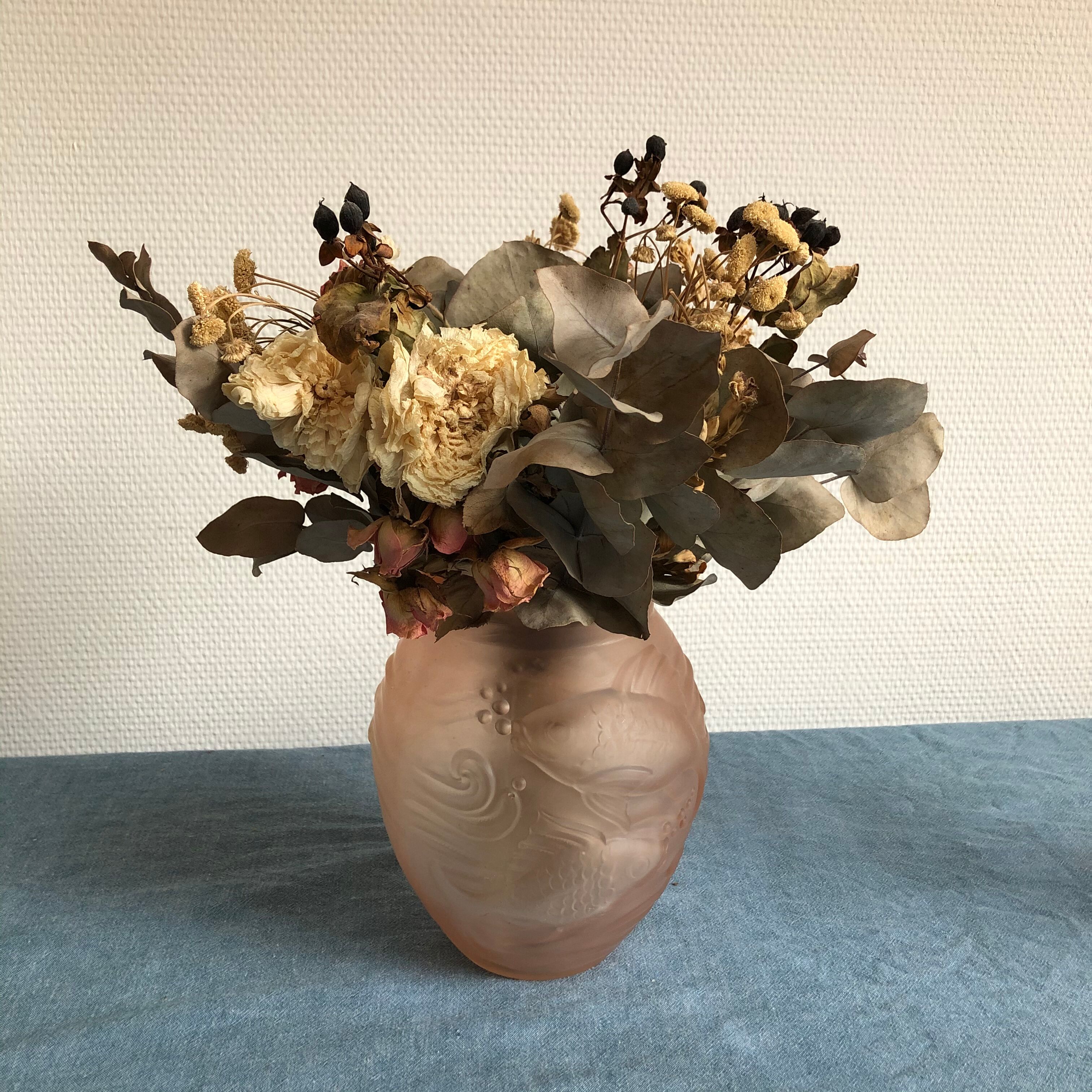 Pink opaline vase