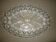 Oval compartmentalized plate in transparent glass