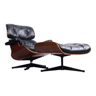 Lounge Chair and Ottoman by Charles and Ray Eames Herman Miller Edition, Dating from the 1970s