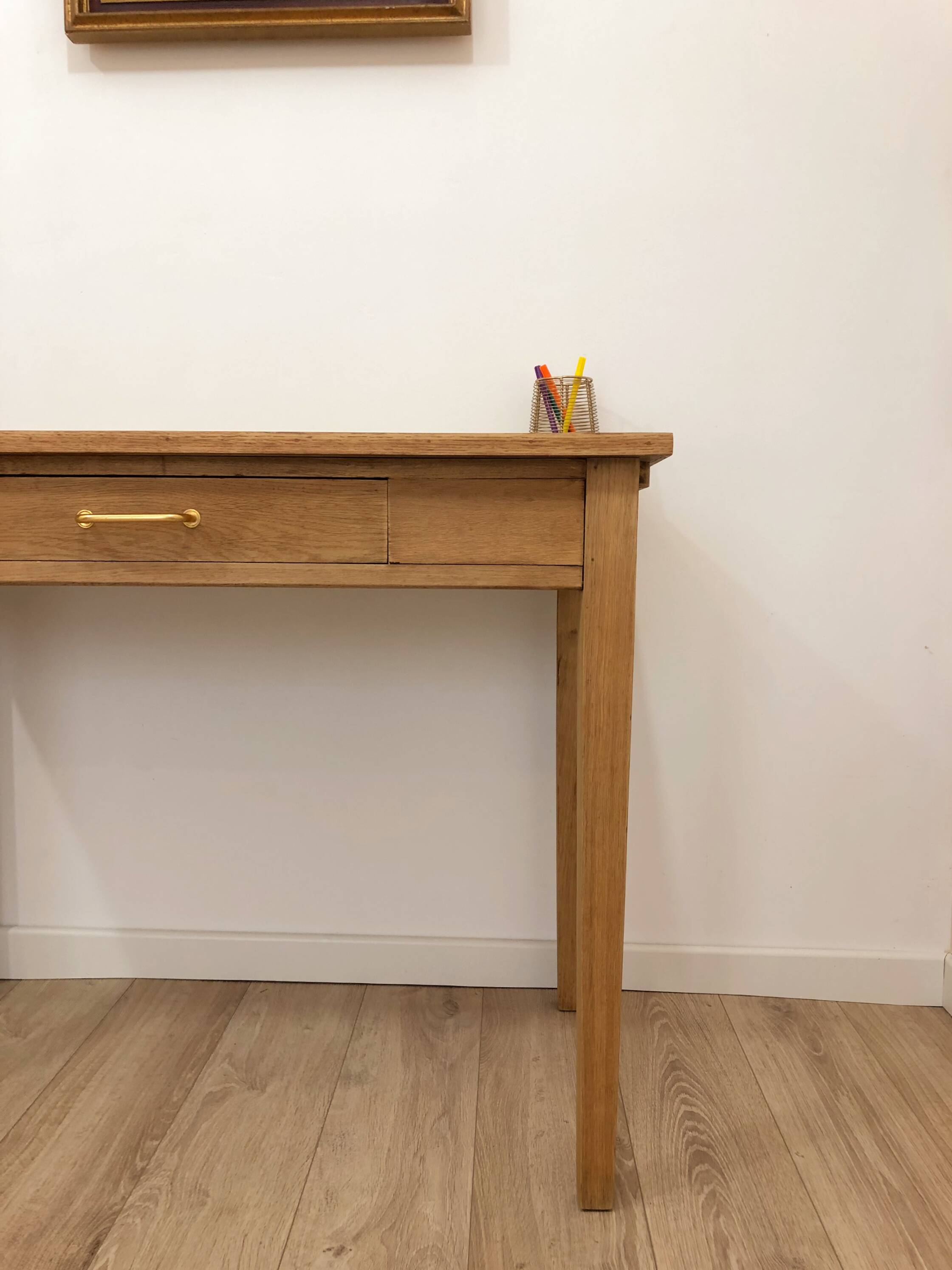 Vintage desk, in solid oak