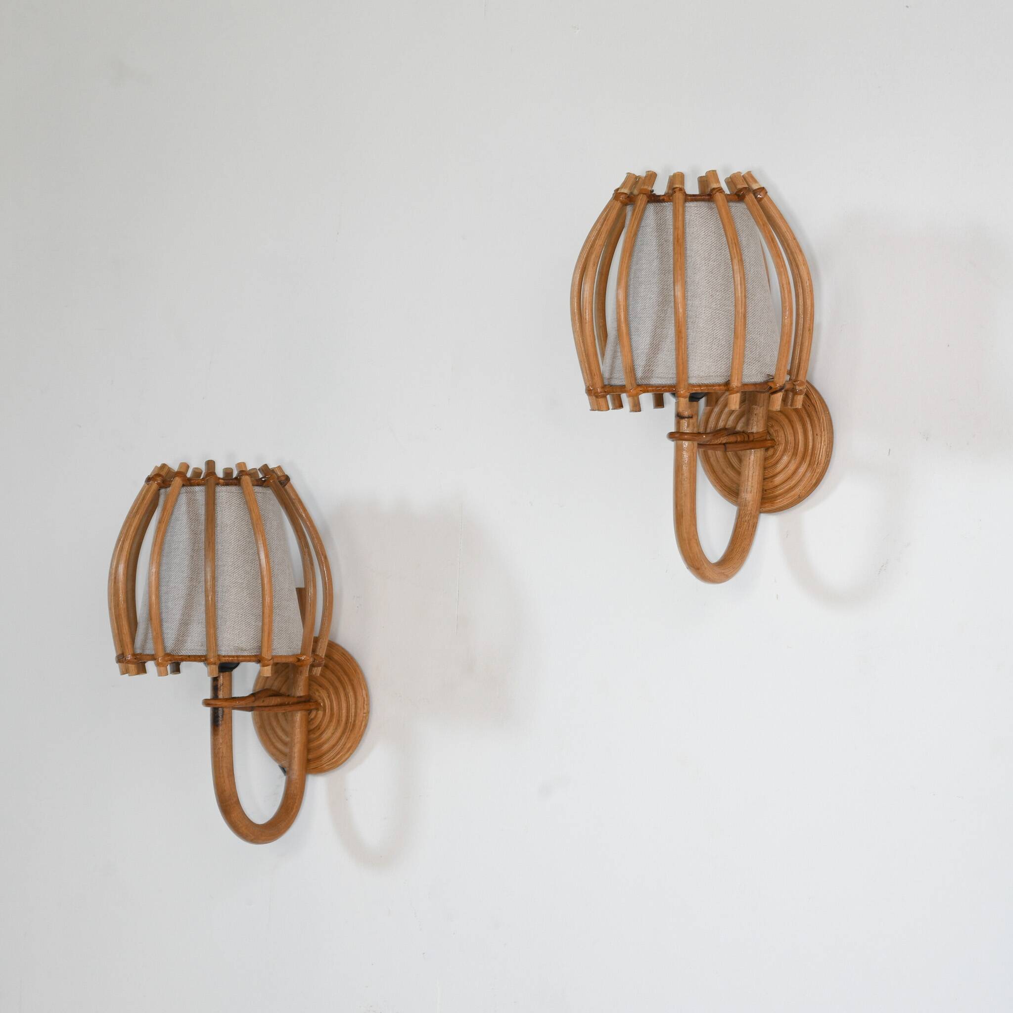 Rattan Wall Sconce (Pair)