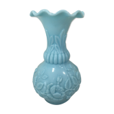 Vase opaline bleu