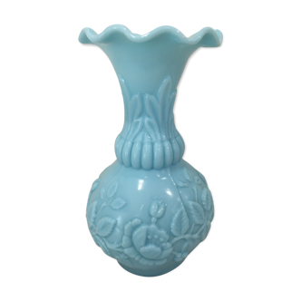 Blue opaline vase