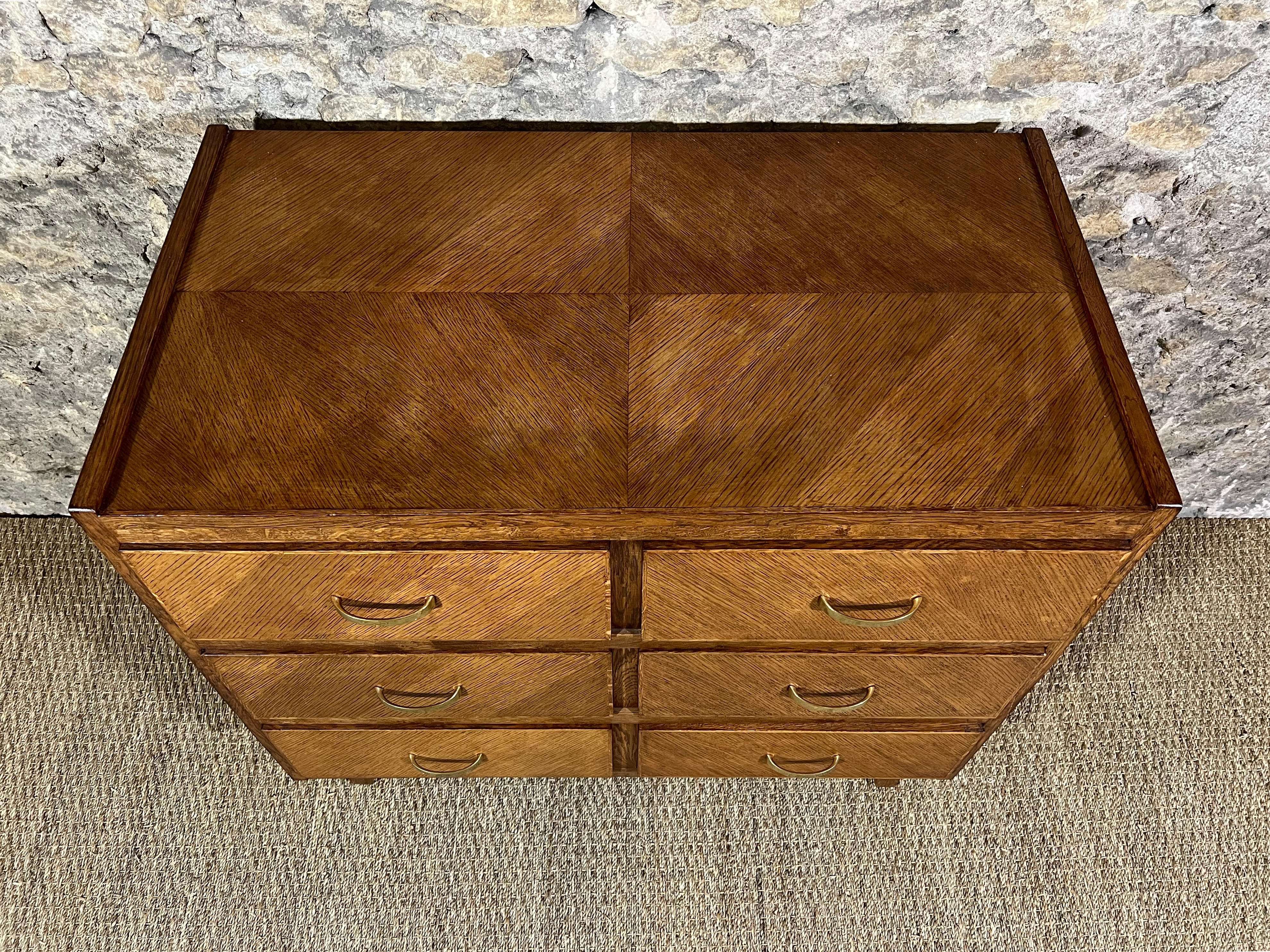 CHEST OF DRAWERS 3 Drawers - Oak - Design - Vintage - 50 60 70's