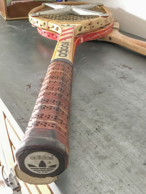3 Vintage wooden tennis racket