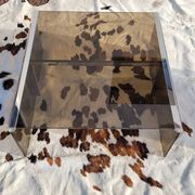 Smoked glass coffee table by Galloti and Radice Italy, 1970s