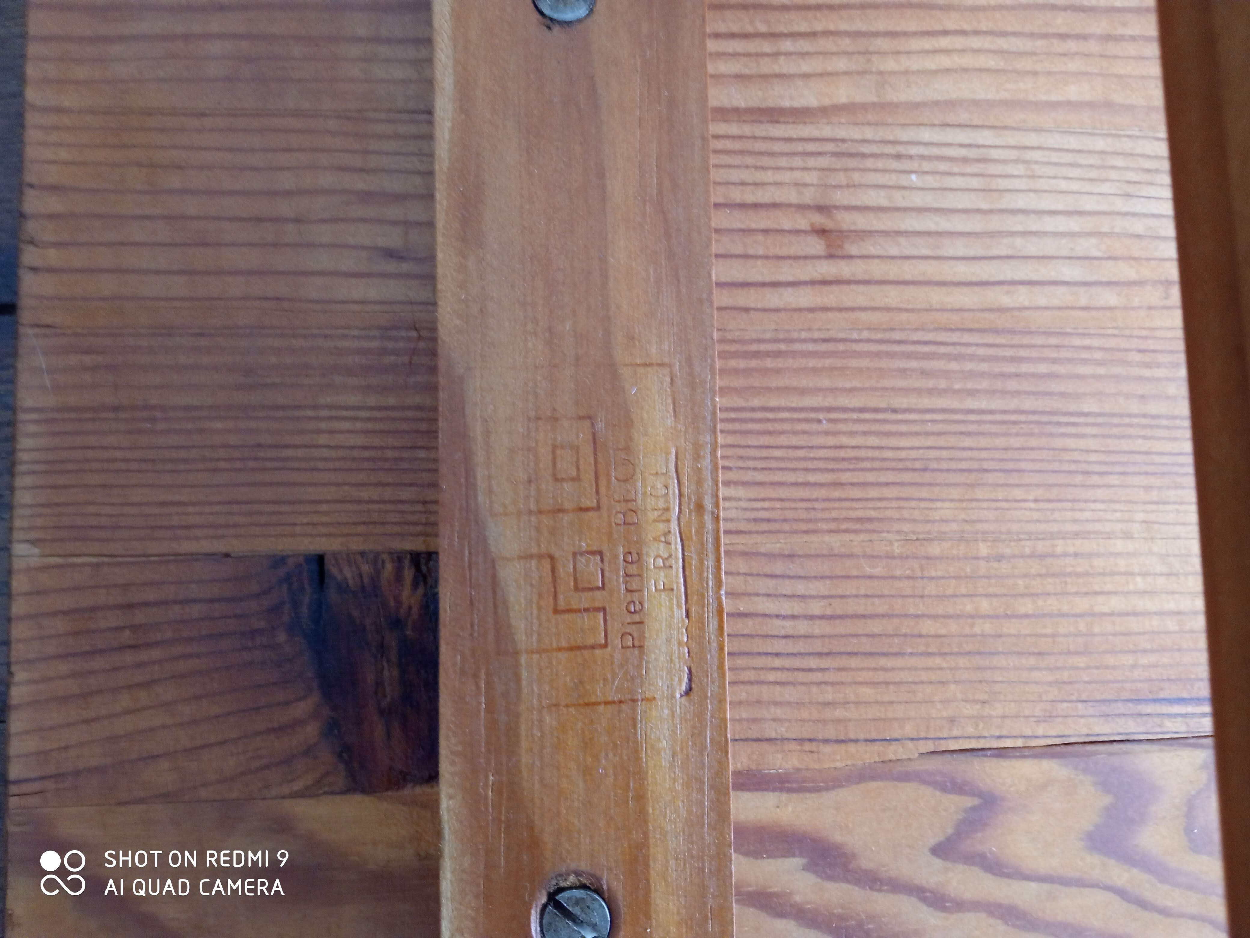 Coffee table in pine Pierre Beguet 70s