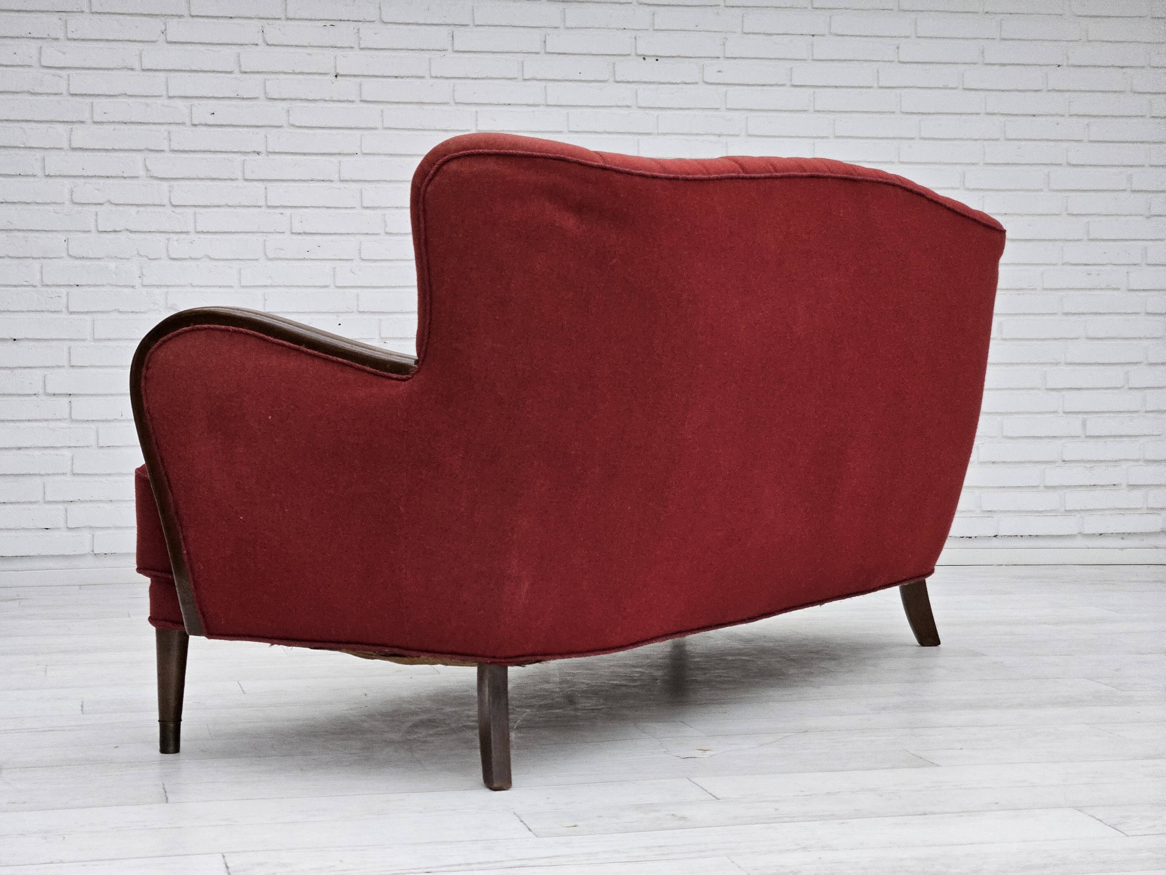 1960s, Danish 3-seater sofa by Alfred Christensen, furniture wool.
