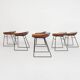 Cees Braakman for Pastoe KM05 metal wire stools, The Netherlands 1958