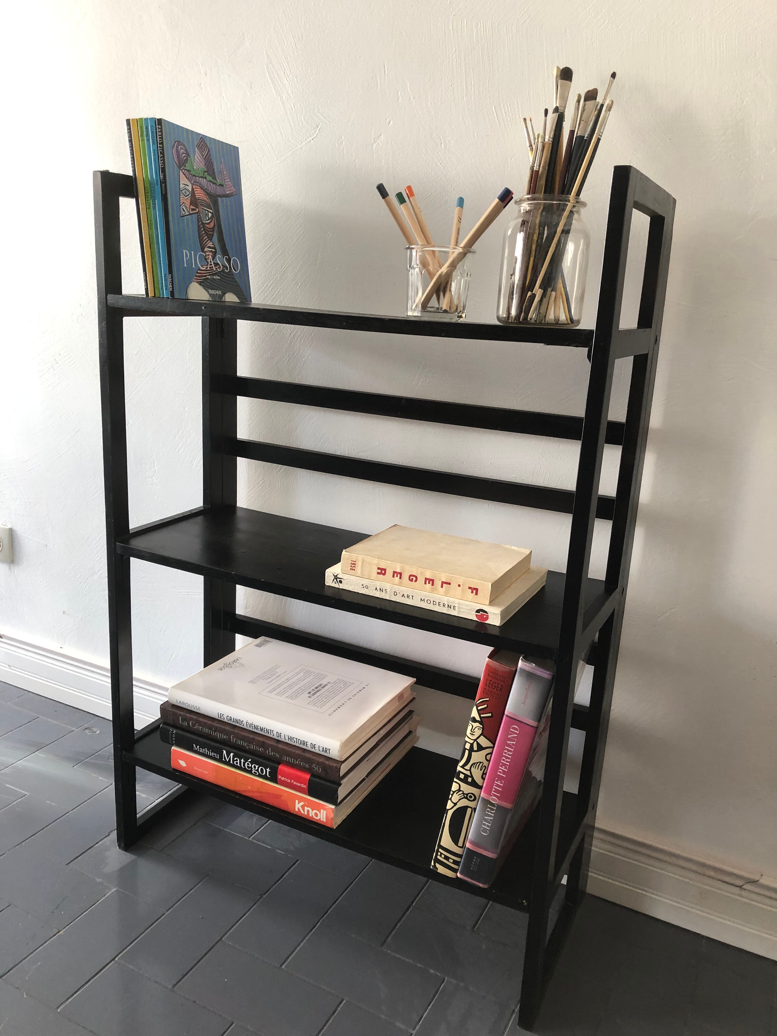 Vintage bookshelves, folding