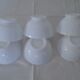 6 white bowls with arcopal twists france