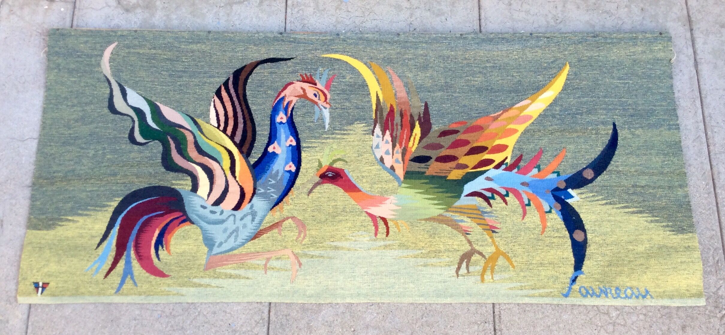 Aubusson tapestry signed and numbered