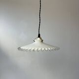 Antique vintage pendant light in opaline lace 24 cm