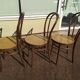 set of 3 wooden canned bistro chair - ZPM RADOMSKO for Thonet