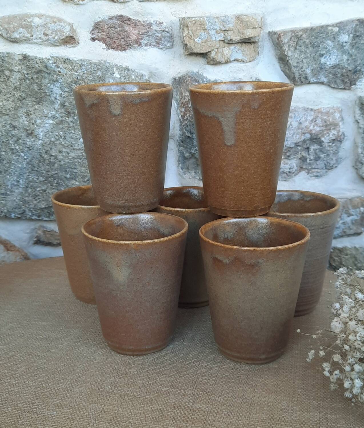 Stoneware glass tumbler