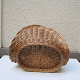 Old light wicker log basket