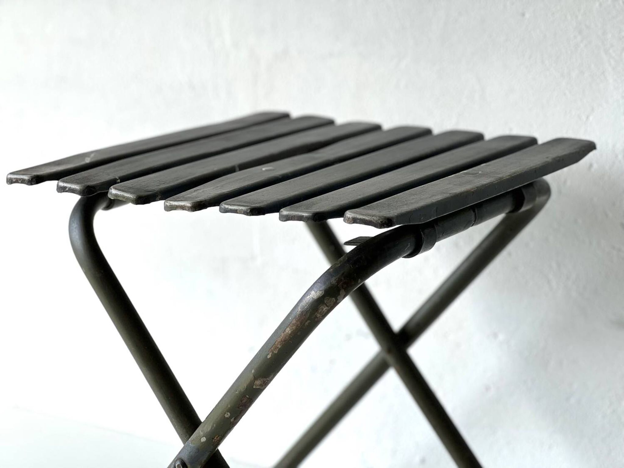 Chaise pliante industrielle de l'armée, 1960'