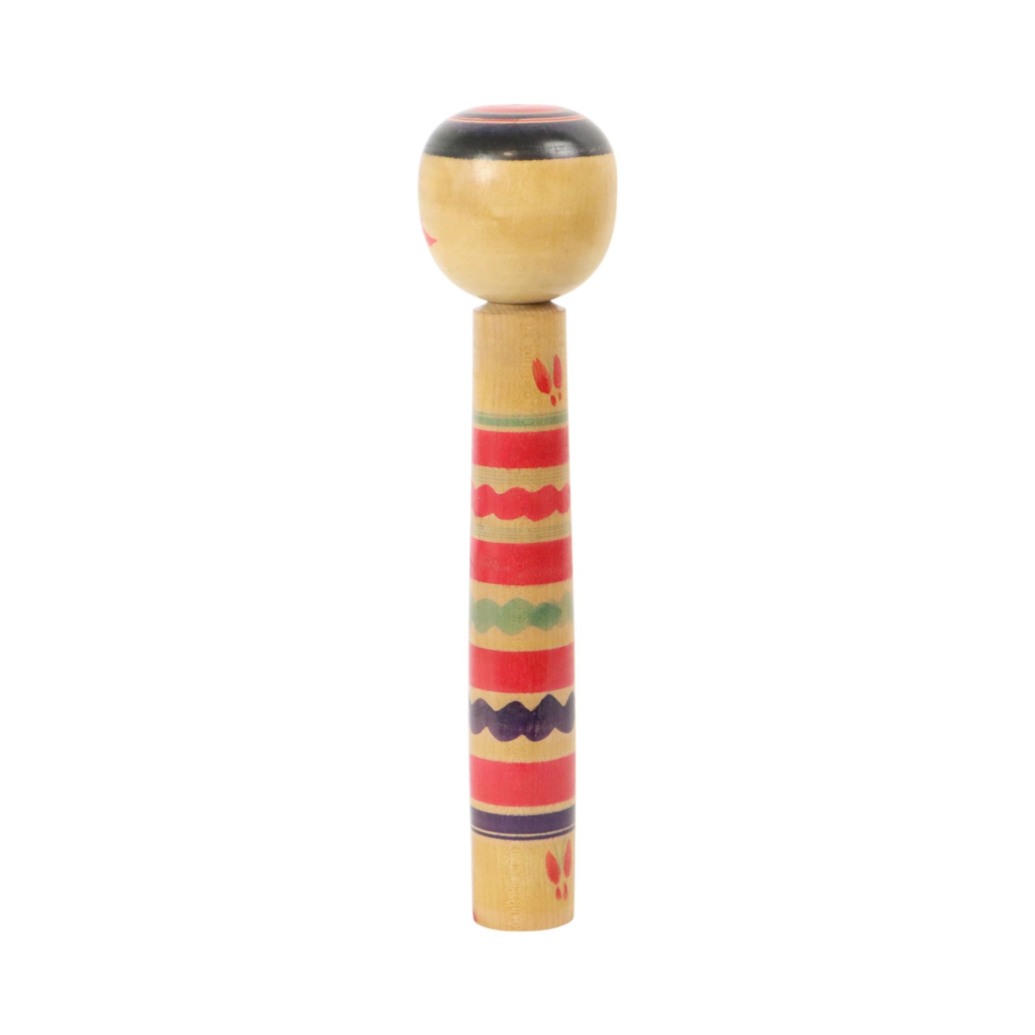 Large Kokeshi Doll XL Solid Wood Japan Showa Period 37cm