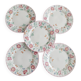 Lot de 5 assiettes plates Churchill, Briar rose