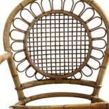 Vintage sun rattan armchair