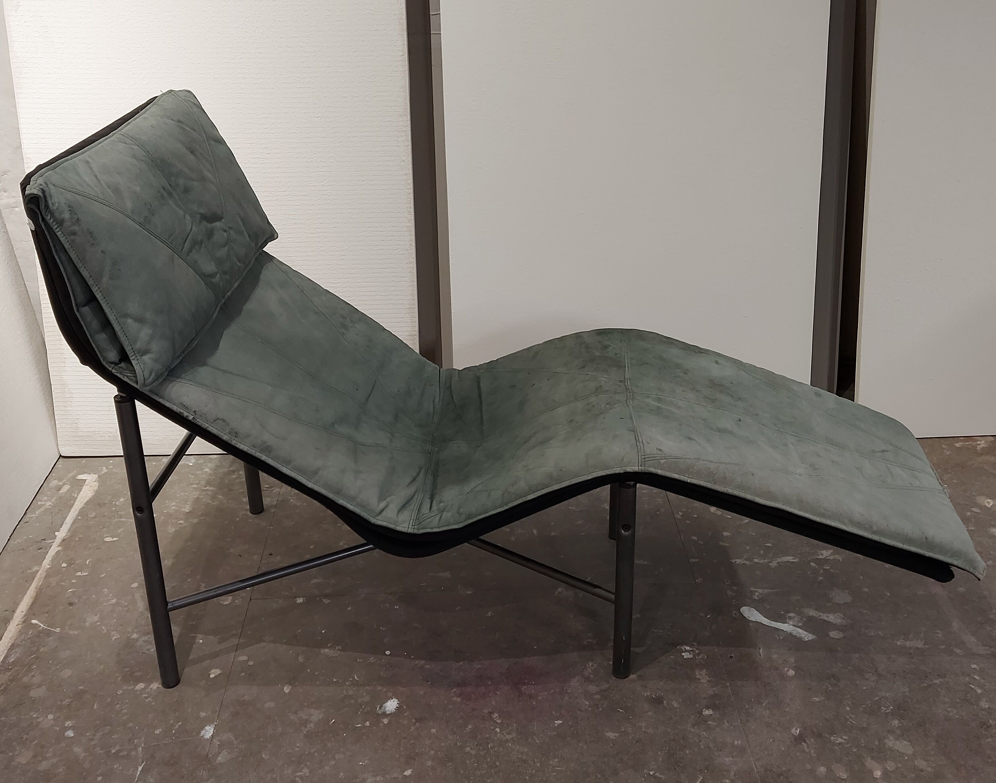 Vintage Skye leather lounge armchair by Tord Björklund for Ikea, 1980