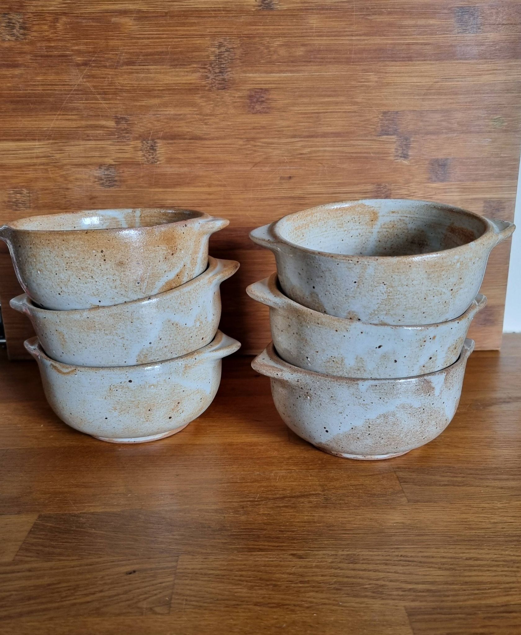 Set of 6 stoneware bowls