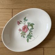 Plat faïence Salins - Rose de Redouté