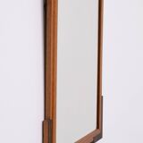 Dutch Art Deco Wall Mirror, Oak Frame, Amsterdamse School, 1920s
