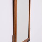 Dutch Art Deco Wall Mirror, Oak Frame, Amsterdamse School, 1920s