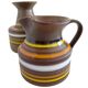 Bitossi Ceramic Vase and Pitcher Set by Aldo Londi, Handmade in Italy