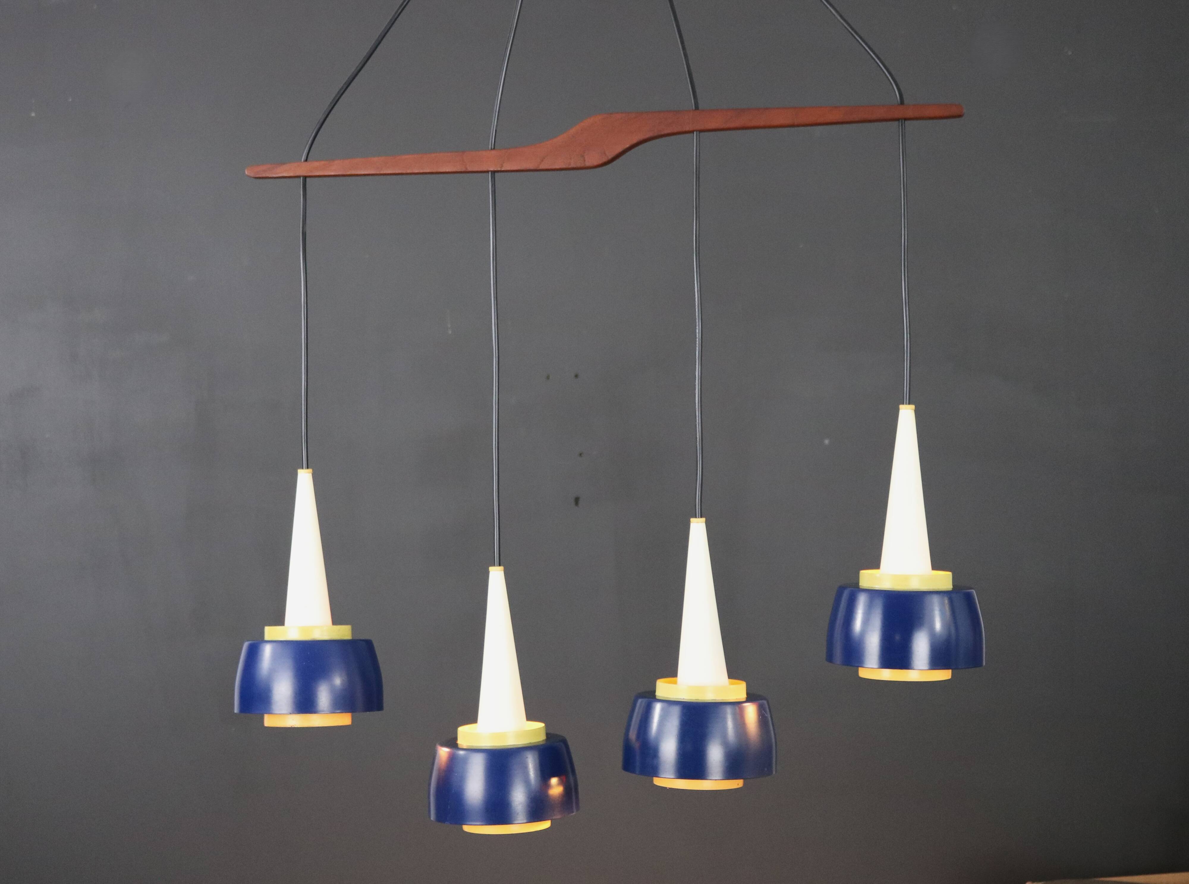 Very rare chandelier by Danish Voss Belysning  - Denmark 1950s