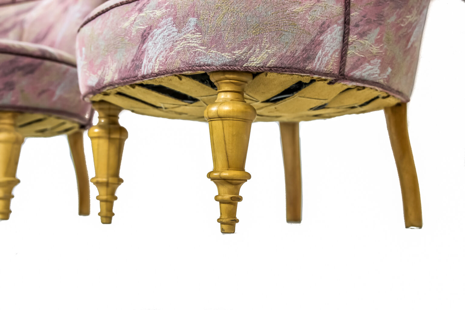 Fauteuils asymétriques danois dans le style de Kagan années 1950, ensemble de 2