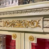 Louis xvi style showcase in rechampie wood and gilded bronzes from the napoleon iii period