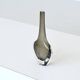 Nils Landberg black glass "Sommerso" vase Orrefors Sweden 1950